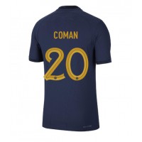 Frankrike Kingsley Coman #20 Hemmatröja VM 2022 Kortärmad